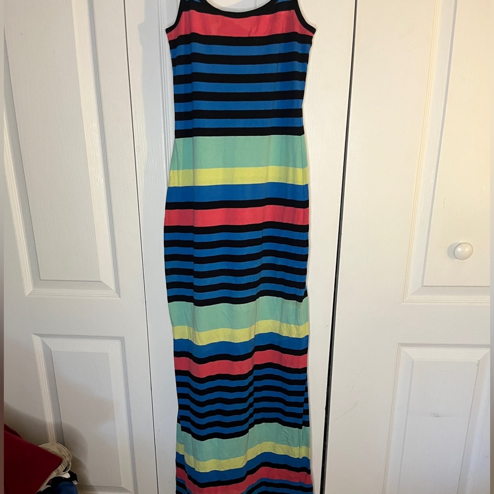 Colorful Striped Maxi Dress